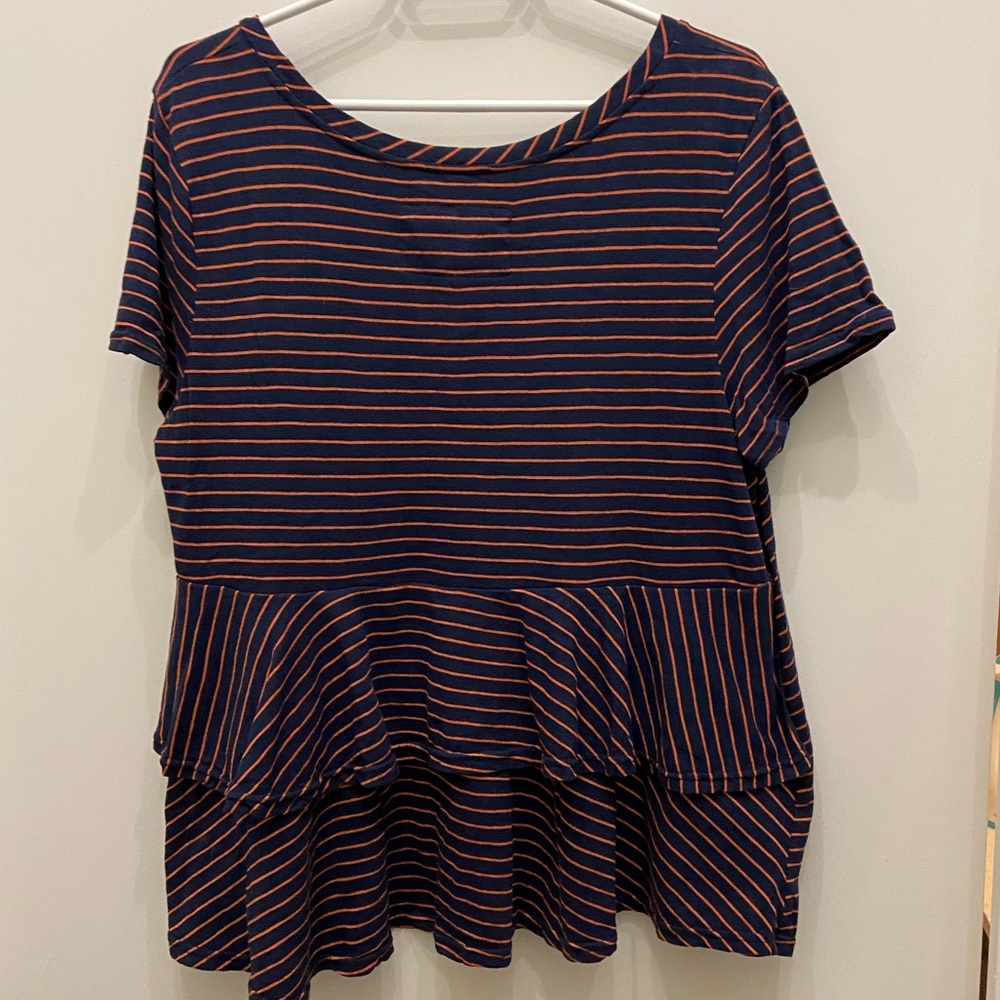 Anthropologie Ruffle Detail T-Shirt